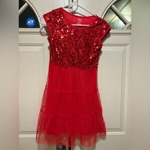 Wonder Nation Red Sequin Top Dress